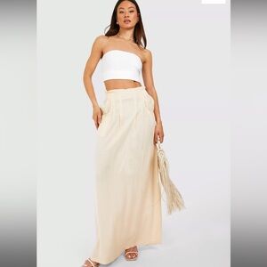 Boohoo Tall Linen Look Maxi